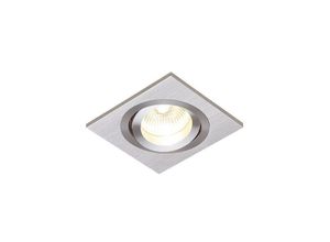 5017588524038 - Saxby Lighting - Saxby Tetra - 1 Lichteinbau Downlight Gebürstetes Silber eloxiert GU10