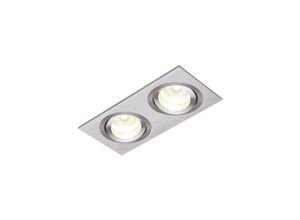 5017588524045 - Saxby Tetra - 2 Lichteinbau Downlight Gebürstetes Silber eloxiert GU10