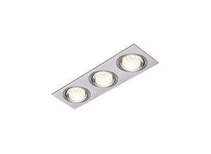 5017588524052 - Saxby Tetra - 3 Lichteinbau Downlight Gebürstetes Silber eloxiert GU10