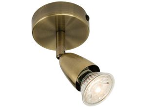 5017588609988 - Endon - Amalfi - Einstellbar 1 Light Spotlight Antik Messing GU10