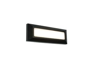 5017588612117 - Saxby Lighting - Saxby Severus - Integrierte led 1 Licht Außenwandleuchte Schwarz Abs Kunststoff Frosted IP65