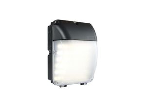 5017588671763 - Saxby Lighting - Saxby Lucca - Integrierte led 1-Licht-Außenwandleuchte Mattschwarz Opal IP44