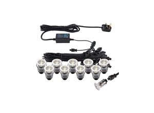 5017588733478 - Saxby Lighting - Saxby Ikonpro Cct - Integriertes led 10 Light Einbauleuchten-Kit aus poliertem Edelstahl klar IP67