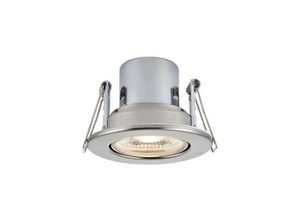 5017588785231 - Saxby Shieldeco - Fire Rated Integrated LED Tilt Einbauleuchte Satin Nickel Plate Acryl