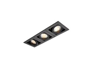 5017588947974 - Saxby Lighting - Saxby Xeno Triple 3 Light Einbau-Titelbares Downlight Mattschwarz Dimmbar