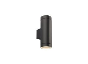 5017588984382 - Saxby Lighting - Saxby Palin xl Outdoor Up Down Wandleuchte Strukturierte schwarze Farbe & Klarglas IP44