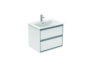 5017830519096 - Connect Air Möbel-Waschtischunterschrank 600mm 2 Auszüge E0818 Farbe Hellgrau glänzend   weiß matt - E0818EQ - Ideal Standard
