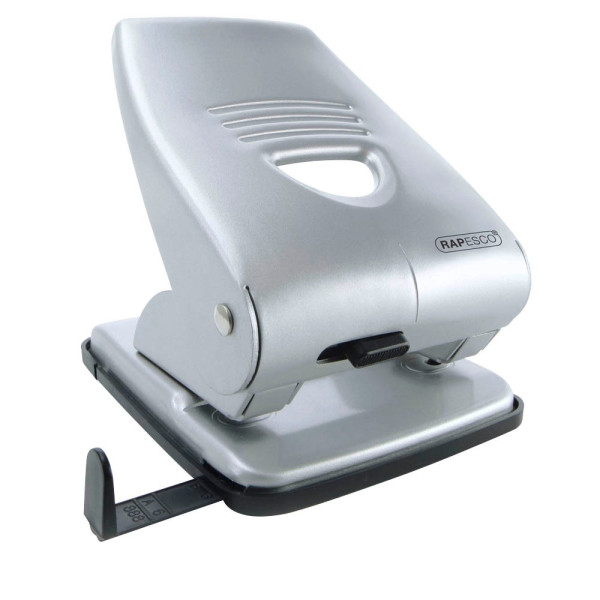 5018505001731 - Registraturlocher 835 silber bis 4mm 40 Blatt mit Anschlagschiene 5018505001731 Rapesco