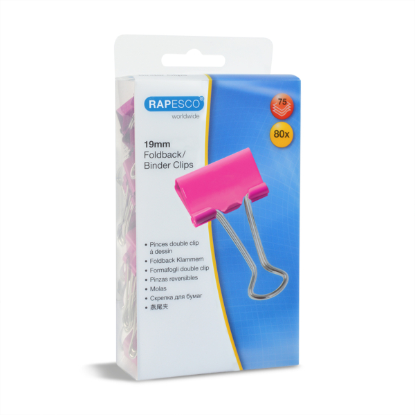 5018505015684 - Foldbackklemmer 19mm 1491 pink 80St 5018505015684 80 Stück 5018505015684 - Foldbackklemmer 19mm 1491 pink 80St 5018505015684 80 Stück