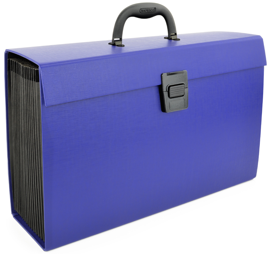 5018505016810 - RAPESCO Fächertasche DIN A4 19 Fächer blau