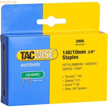 5018505016964 - Tacwise - 0347 heftklammern verzinkt 140 10MM (2000 stück) 5018505016964 - Tacwise - 0347 heftklammern verzinkt 140 10MM (2000 stück)