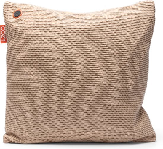 5019487089007 - Gemütliches Wärmekissen - Langlebig & kabellos - Infrarot - 45x45 cm - Beige - Gestricktes Gewebe - Große Batterie