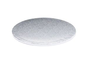 5020005026633 - KitchenCraft Sweetly Does It Teller de Extra dicke Pappkuchenform rund Aluminiumbeschichtung de Farbe Silber - 30 cm