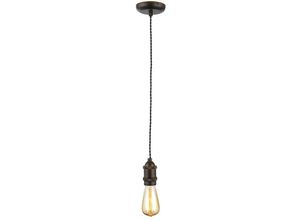 5020024513985 - Forum Lighting - Forum Dale Schlanke Pendel-Deckenleuchte Bronze Schwarz IP44