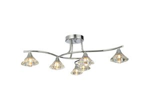 5020024514685 - Forum Lighting - Forum Reena 6-flammige Badezimmer-Deckenleuchte Chrom IP44