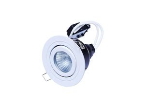 5020024515224 - Forum Lighting - Forum Cali Rundes kippbares Einbau-Downlight mattweiß IP44