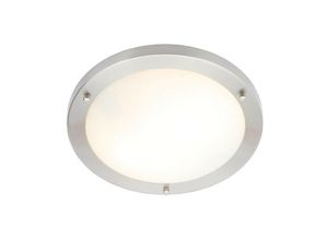 5020024517723 - Forum Lighting - Forum Delphi 2-flammige Badezimmer-Deckenleuchte satiniertes Nickel IP44