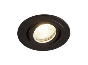 5020024518935 - Forum Lighting - Forum Cali Rundes kippbares Einbau-Downlight Mattschwarz IP44