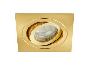 5020024519093 - Forum Lighting - Forum Cali Quadratisches kippbares Einbau-Downlight aus satiniertem Messing IP65