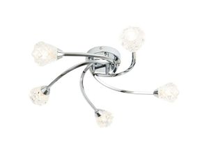 5020024523137 - Forum Lighting - Forum Volos 5-flammige Badezimmer-Deckenleuchte Chrom klar IP44