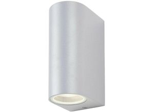 5020024710582 - Forum Lighting - Forum Antar 2-flammige Outdoor-Up-Down-Wandleuchte Silber IP44