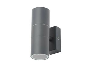 5020024711329 - Forum Lighting - Forum Leto 2-flammige Outdoor-Up-Down-Wandleuchte Anthrazit IP65