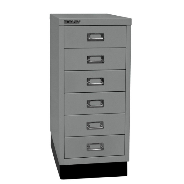 5020073702767 - Schubladenschrank MultiDrawer? 29er Serie L296S855 Stahl 6 Schubladen (Vollauszug) A4 278 x 67 x 38 cm mit Sockel silbe