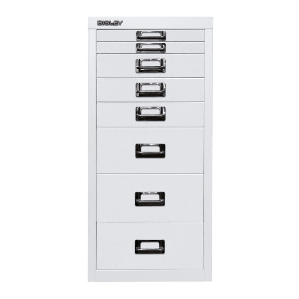 5020073705874 - Schubladenschrank MultiDrawer? 29er Serie L298696 Stahl 8 Schubladen (Vollauszug) A4 278 x 59 x 38 cm weiß