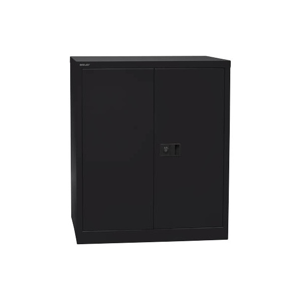 5020073717204 - BISLEY UNIVERSAL Flügeltürenschrank HxBxT 1000 x 914 x 400 mm 1 Fachboden 2 Ordnerhöhen schwarz