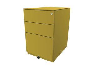 5020073721690 - BISLEY Rollcontainer Note™ mit 2 Universalschubladen 1 Hängeregistratur HxBxT 652 x 420 x 565 mm mit Top gelb