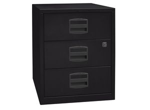 5020073736151 - Rollcontainer PFA PFAM3S433 Metall schwarz 3 normale Schubladen abschließbar 5020073736151 Bisley