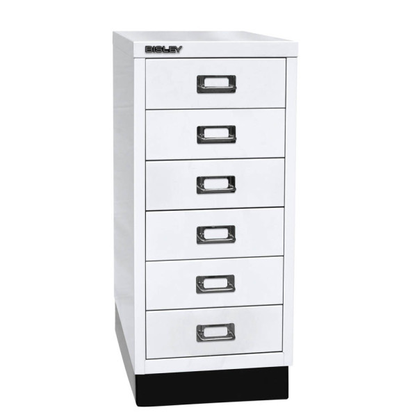 5020073736274 - Schubladenschrank MultiDrawer? 29er Serie L296S696 Stahl 6 Schubladen (Vollauszug) A4 278 x 67 x 38 cm mit Sockel weiß