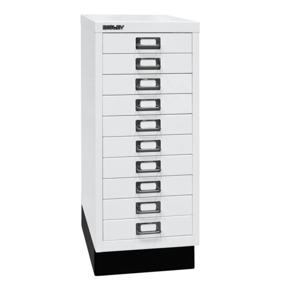 5020073736793 - Schubladenschrank MultiDrawer? 29er Serie L2910S696 Stahl 10 Schubladen (Vollauszug) A4 278 x 67 x 38 cm mit Sockel wei