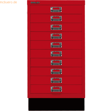 5020073737974 - BISLEY MultiDrawer™ 29er Serie mit Sockel DIN A3 10 Schubladen kardinalrot