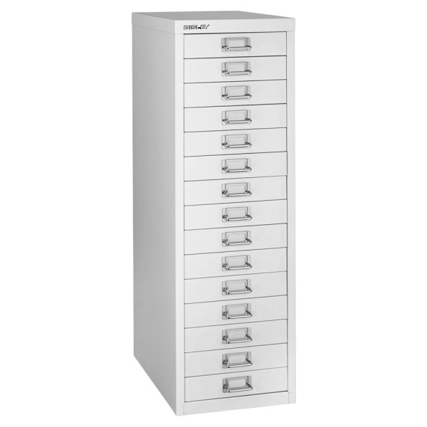 5020073743272 - Schubladenschrank MultiDrawer? 39er Serie L3915696 Stahl 15 Schubladen (Vollauszug) A4 278 x 857 x 38 cm weiß