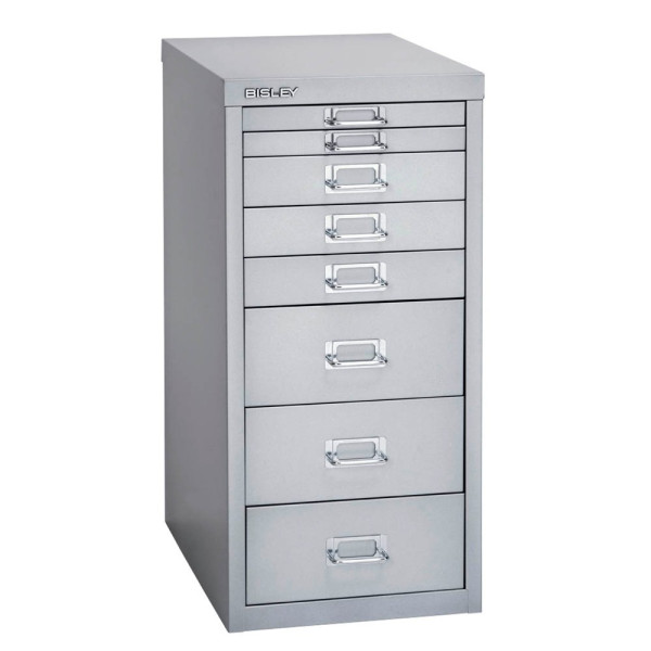 5020073747416 - Schubladenschrank MultiDrawer? 29er Serie L298855 Stahl 8 Schubladen (Vollauszug) A4 279 x 59 x 38 cm silber