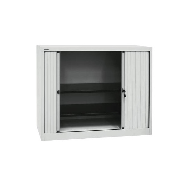 5020073755718 - Aktenschrank EuroTambours? PLUS ET412102SLG445 Kunststoff Stahl abschließbar 25 OH 120 x 103 x 43 cm lichtgrau