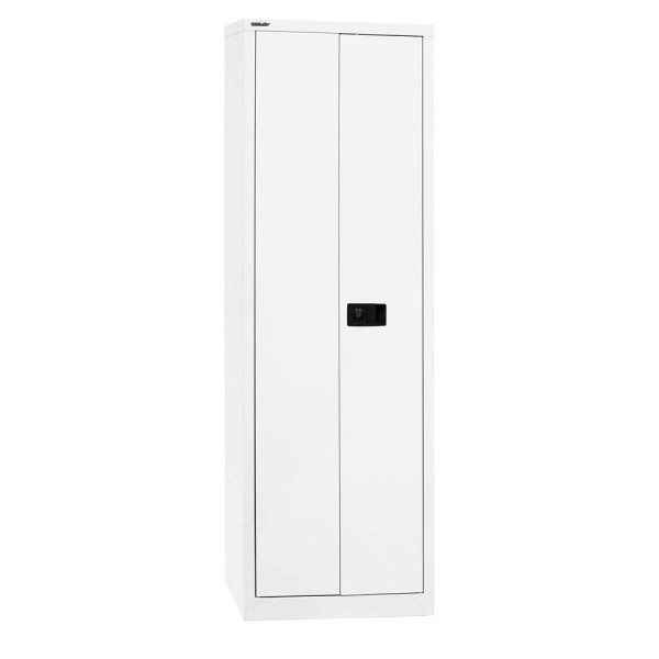 5020073765649 - BISLEY UNIVERSAL Flügeltürenschrank HxBxT 1950 x 600 x 400 mm 4 Fachböden 5 Ordnerhöhen verkehrsweiß