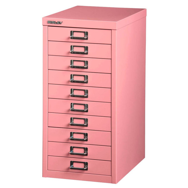 5020073769890 - Schubladenschrank MultiDrawer? 29er Serie L2910101 Stahl 10 Schubladen (Vollauszug) A4 279 x 59 x 38 cm pink