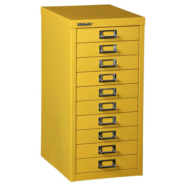 5020073769937 - Schubladenschrank MultiDrawer? 29er Serie L2910102 Stahl 10 Schubladen (Vollauszug) A4 279 x 59 x 38 cm gelb