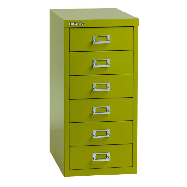 5020073769999 - Schubladenschrank MultiDrawer? 29er Serie L296104 Stahl 6 Schubladen (Vollauszug) A4 278 x 59 x 38 cm grün