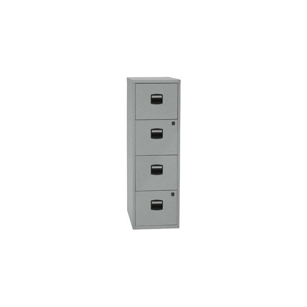 5020073780598 - BISLEY Home PFA 4 Hängeregistraturschrank silber 4 Schubladen 413 x 400 x 1321 cm