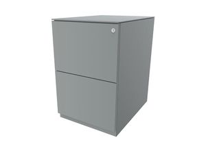 5020073784688 - BISLEY Rollcontainer Note™ mit 2 Hängeregistraturen HxB 652 x 420 mm mit Top silber