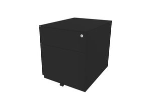 5020073788785 - BISLEY Rollcontainer Note™ mit 1 Hängeregistratur 1 Universalschublade HxBxT 502 x 420 x 565 mm mit Griffleiste und Top schwarz