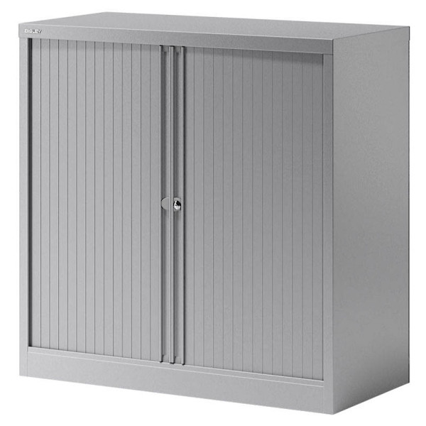 5020073792140 - BISLEY Rollladenschrank ESSENTIALS HxBxT 1000 x 1000 x 470 mm 1 Fachboden silber