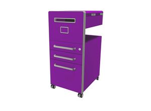 5020073794113 - BISLEY Assistenzmöbel Bite™ mit 1 Whiteboard linksseitig öffnend mit 2 Universalschubladen 1 Hängeregistraturschublade fuchsia