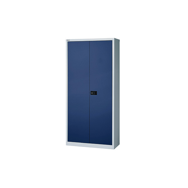 5020073797152 - BISLEY UNIVERSAL Flügeltürenschrank HxBxT 1950 x 600 x 400 mm 4 Fachböden 5 Ordnerhöhen lichtgrau   oxfordblau