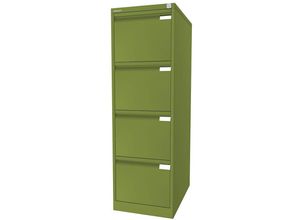 5020073813074 - BISLEY Hängeregistraturschrank 1-bahnig 4 Schübe DIN A4 grün