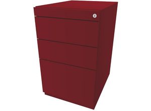 5020073815511 - BISLEY Standcontainer Note™ mit 2 Universalschubladen 1 Hängeregistratur ohne Top Tiefe 565 mm kardinalrot