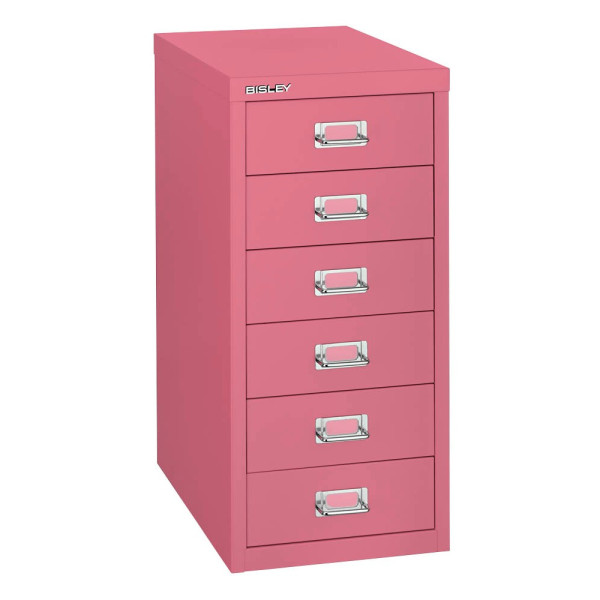 5020073826647 - Schubladenschrank MultiDrawer? 29er Serie L296101 Stahl 6 Schubladen (Vollauszug) A4 278 x 59 x 38 cm pink